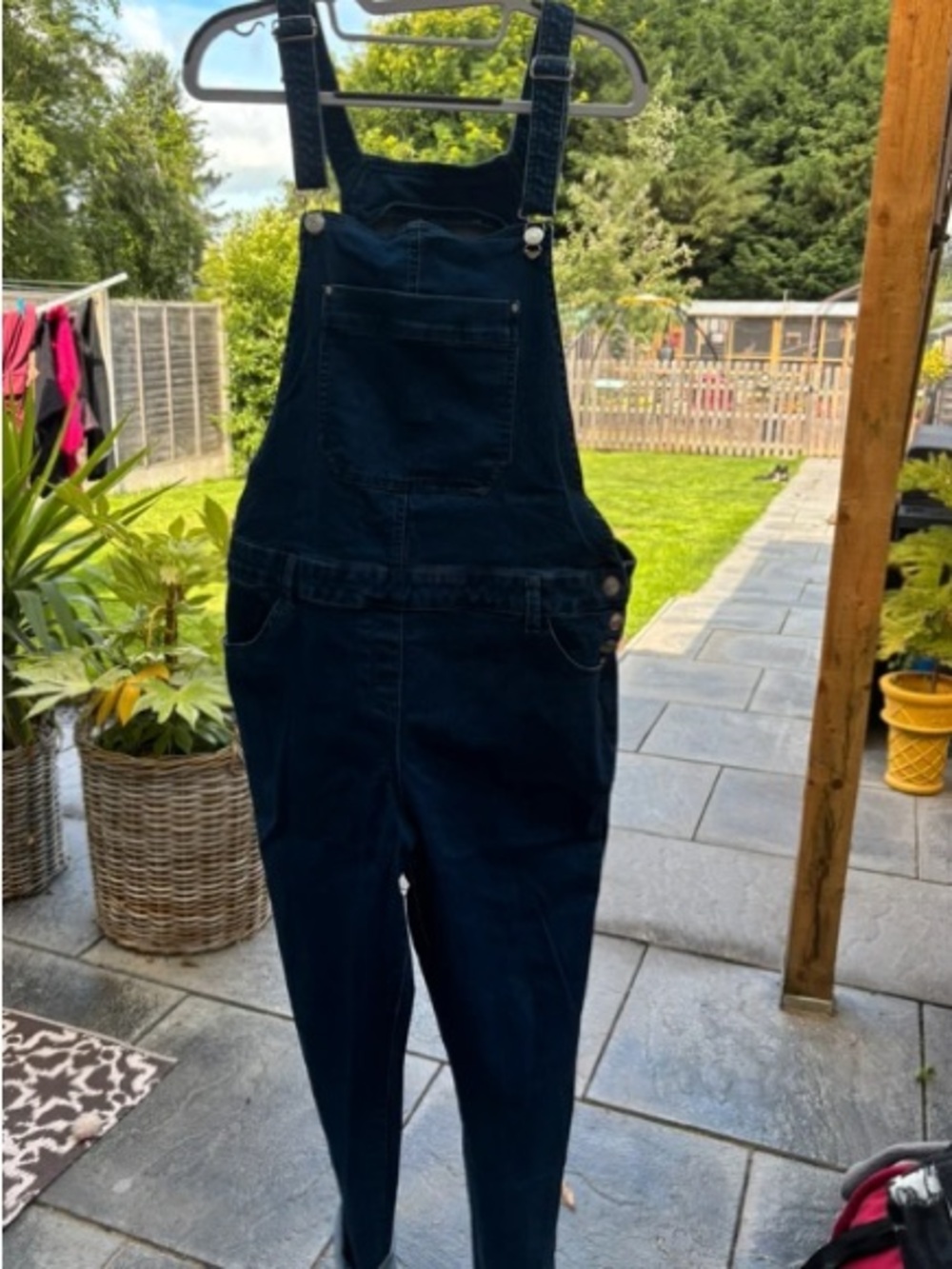 Dark Denim Overalls - Classic Pocket Front